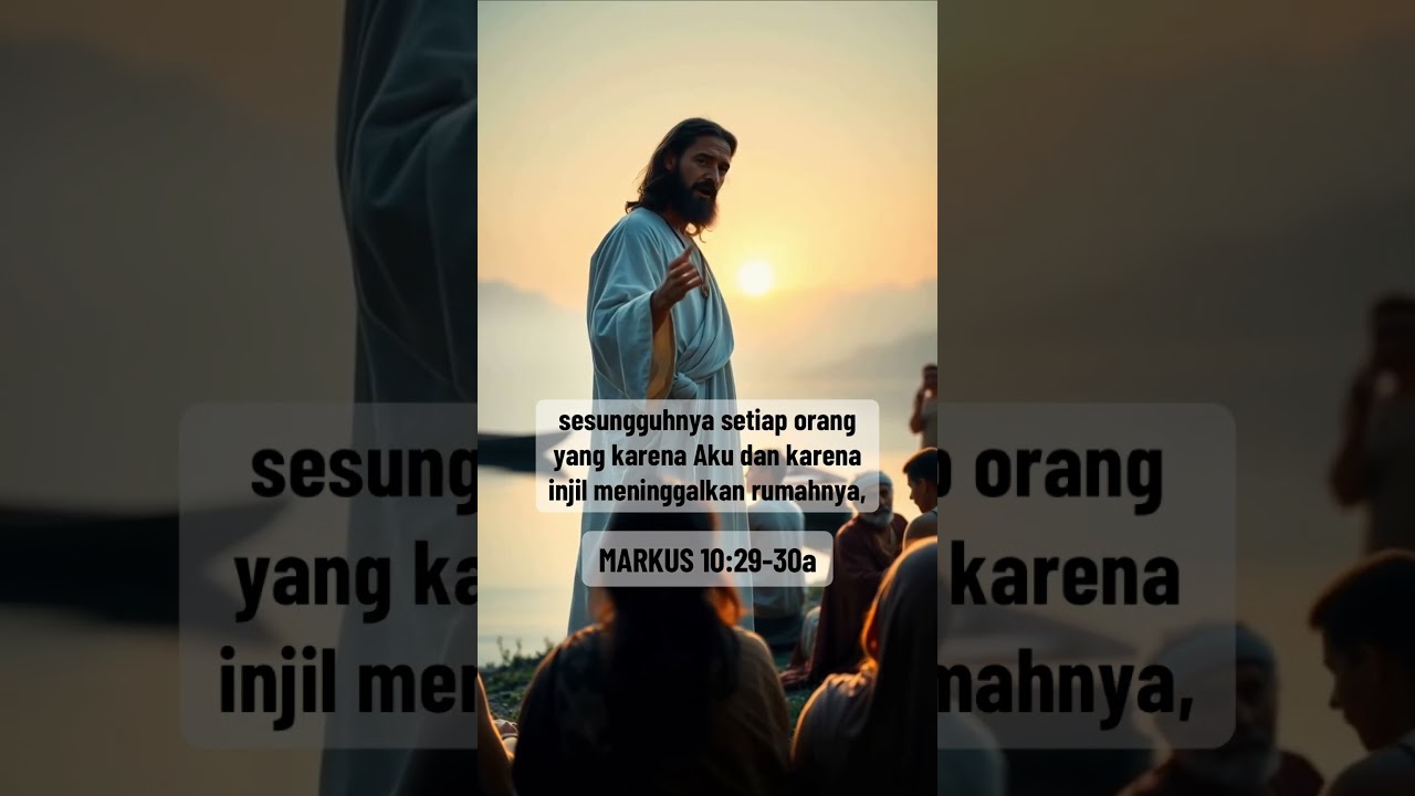 MARKUS 10:29-30a #firmantuhan #bacaanalkitab #ayatalkitab #khotbahkristen #yesuskristus