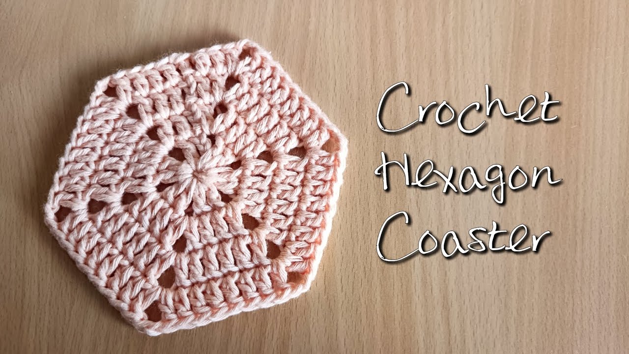 CROCHET HEXAGON COASTER #crochet #crochettutorial  #crochetcoaster