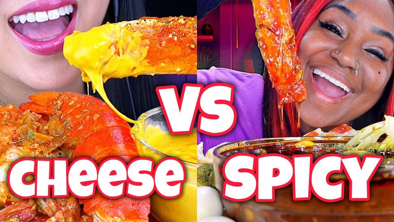 SPICY VS CHEESE SAUCE 🔥🧀🦞🦀🦐 Juicy SEAFOOD BOIL ASMR