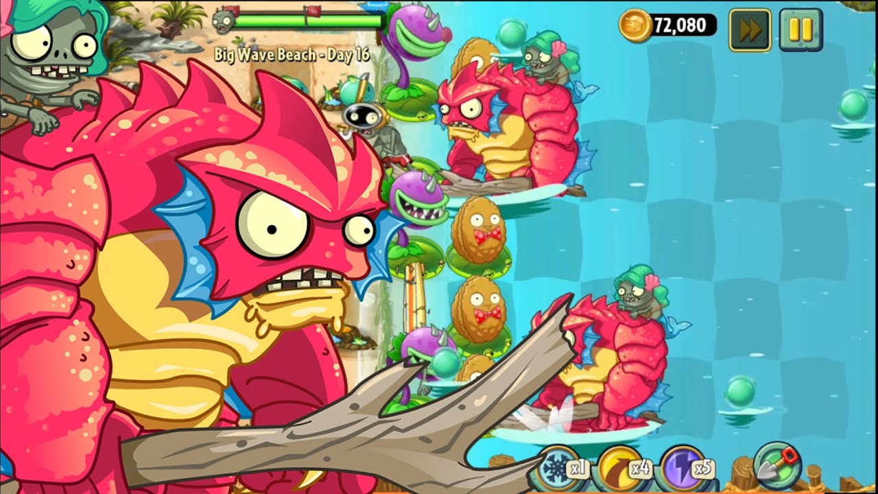 Plants VS Zombies 2 Reflourished - Part 17 - Beating the Gargantuar level