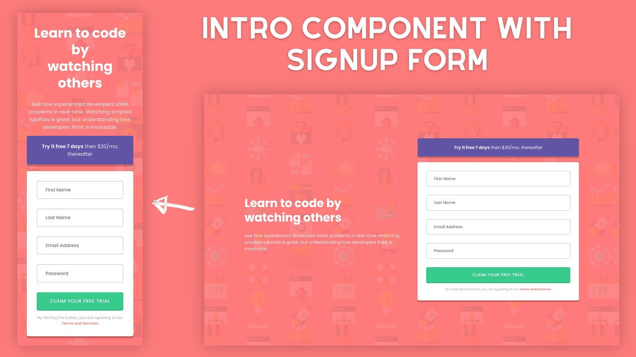 Responsive Intro Component with Signup Form | Frontend Mentor Challenge