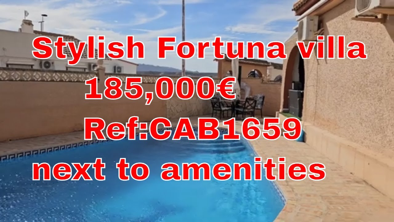 Stylish Fortuna Villa With Easy Access To Amenities - Only 185000€! Cab1659 Property In Spain