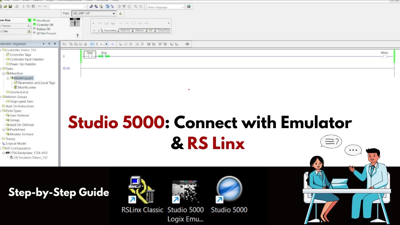 Studio 5000: Connect with Emulator & RS Linx | Step-by-Step Guide