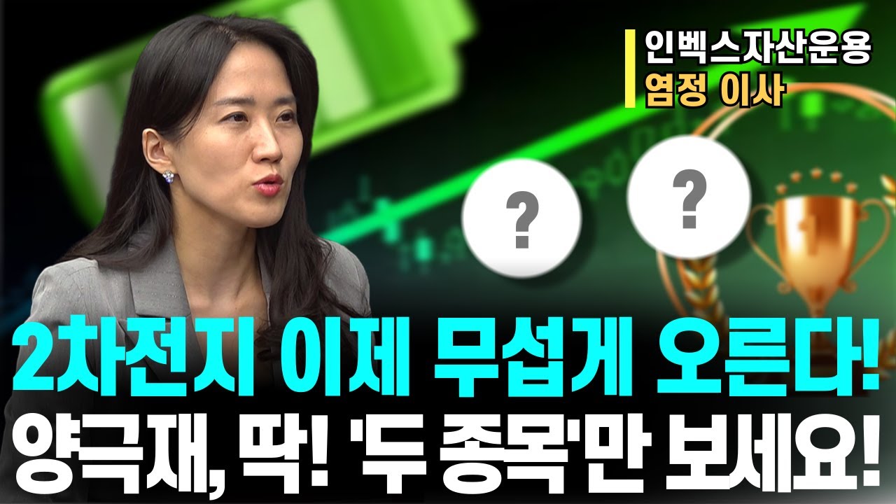 2차전지 이제 무섭게 오른다!ㅣ양극재, 딱! '두 종목'만 보세요!ㅣ인벡스자산운용 염정 이사ㅣ예민수의 경제TALK#반도체#2차전지#주도주투자전략
