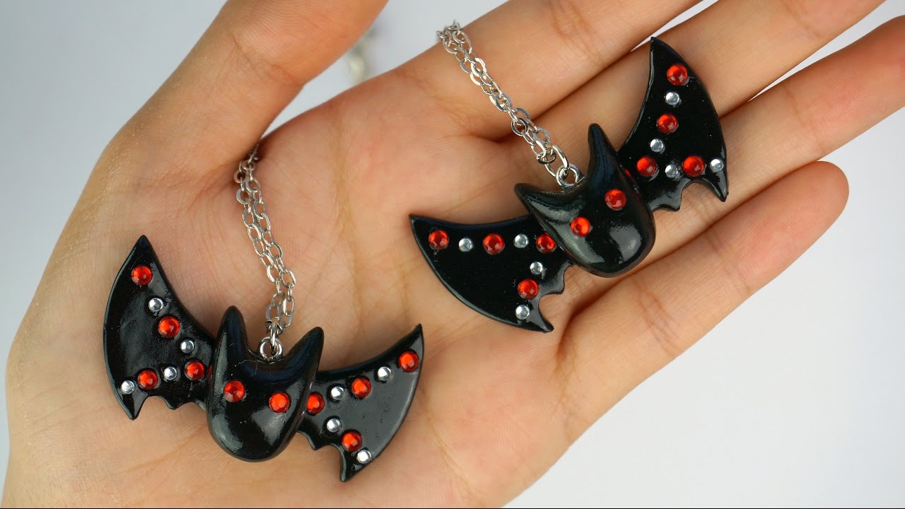 Bat Necklace | Polymer Clay Tutorial + Giveaway Winner