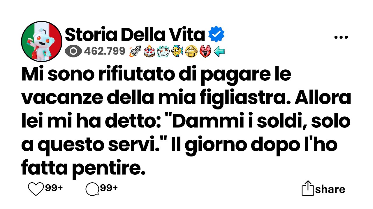Mi sono rifiutato di pagare le vacanze della mia figliastra. Allora lei mi ha detto: 