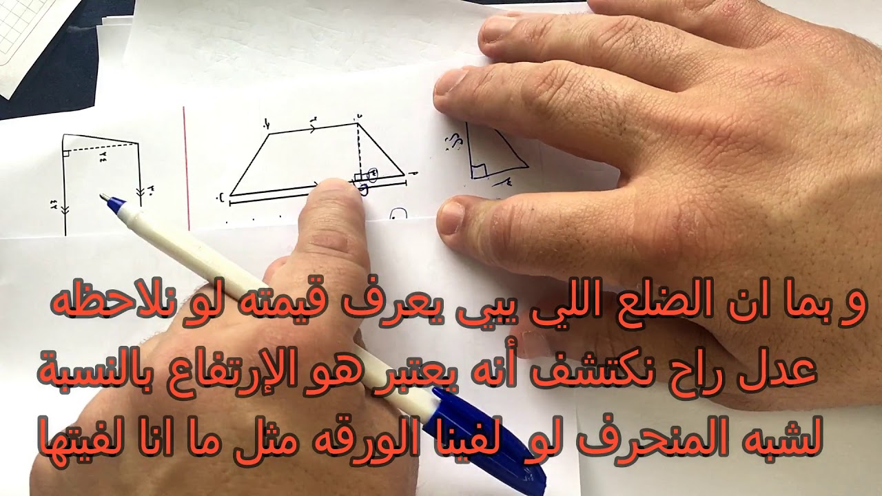 الصف الثامن الفصل الثاني : بند ( ١١-٢ ) مساحة شبه المنحرف