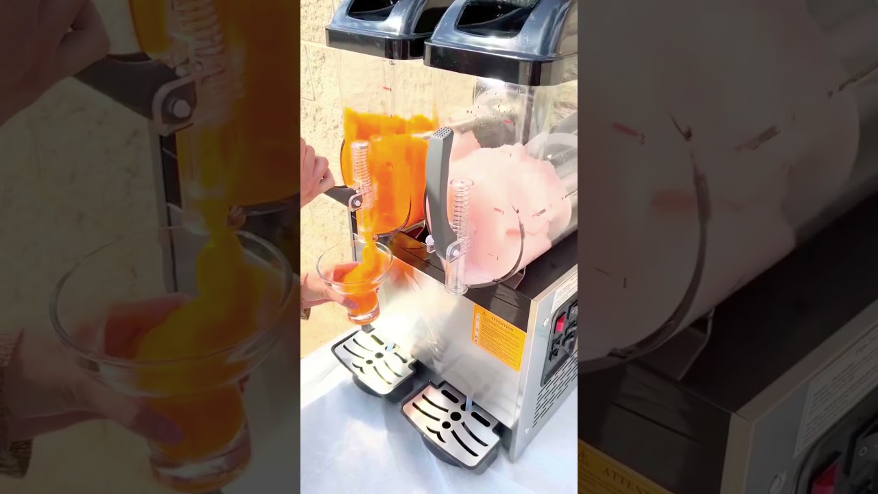 Summer in a cup&mdash;24 liters of frozen happiness with a stainless steel slushy machine. #Garvee #cafe