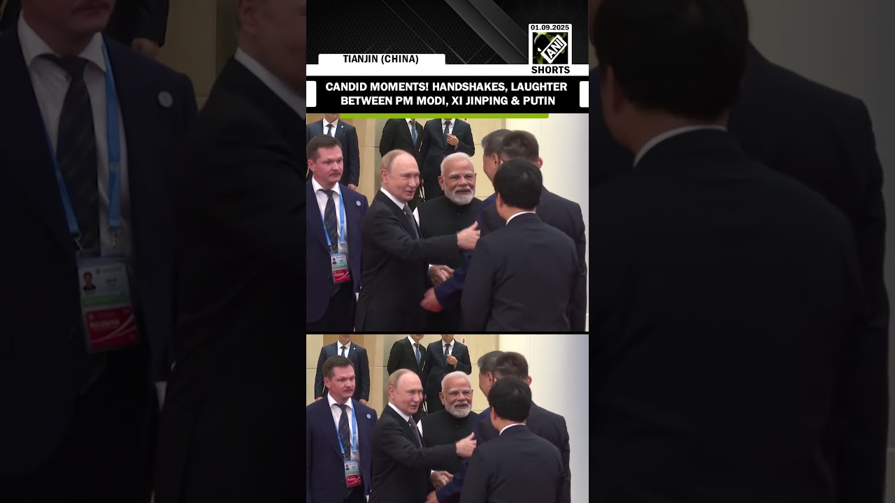 Candid moments at SCO Summit: PM Modi, Xi Jinping & Vladimir Putin share handshakes and laughter