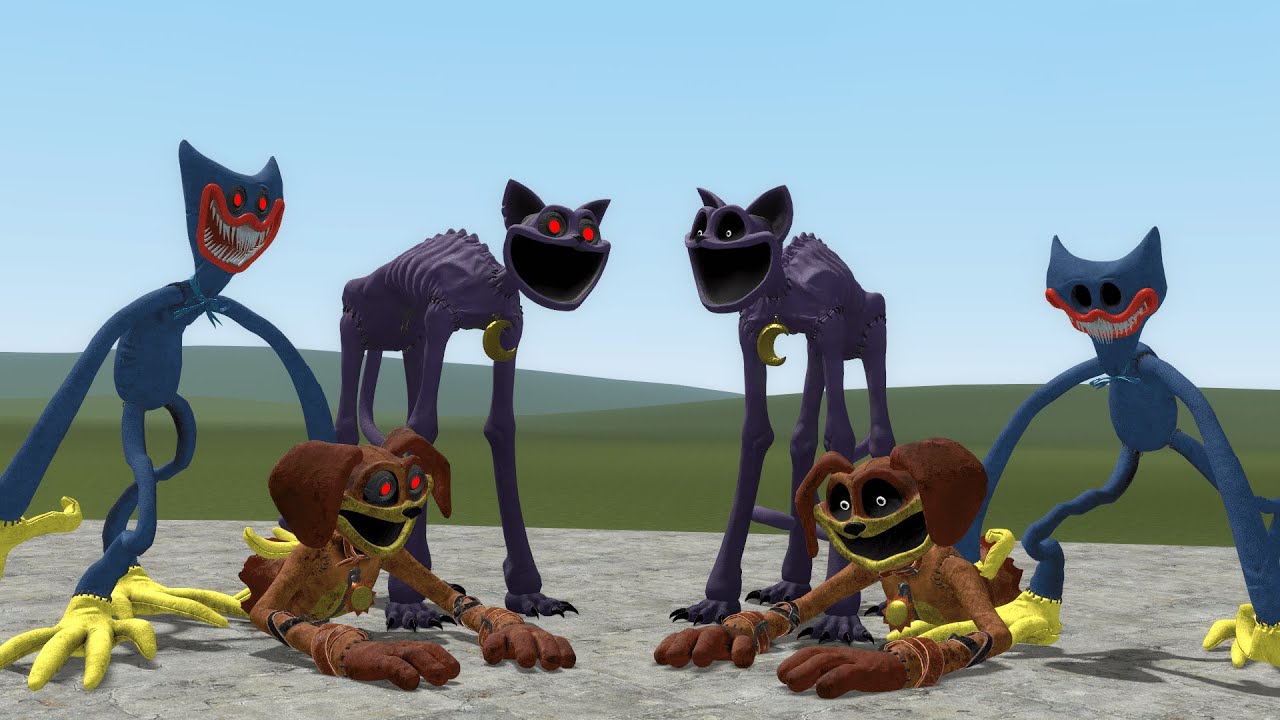 New Laser Eye CatNap, DogDay and Huggy Wuggy Hallucination | Garry's Mod