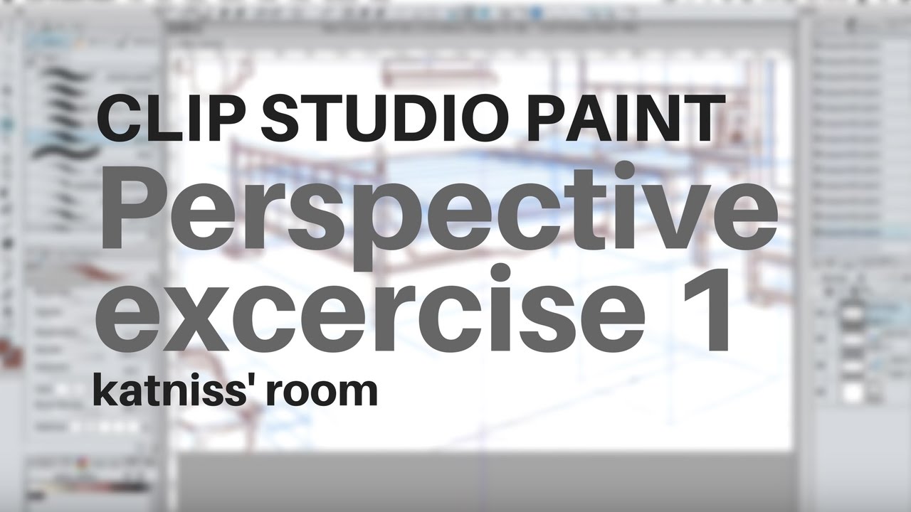 Perspective exercise1 - Katniss' room - clip studio paint pro