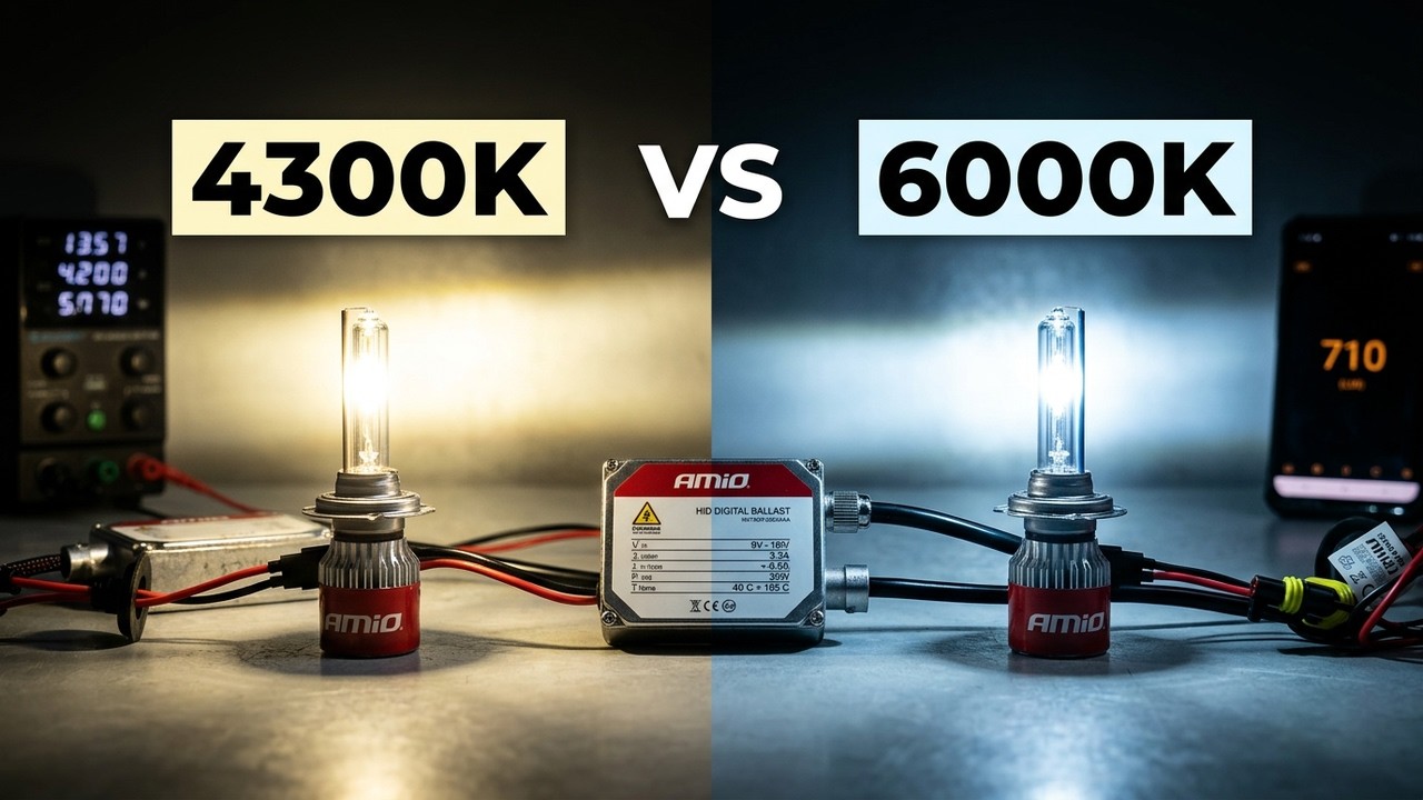 Bitwa żarników xenon | 4300K vs 6000K - Wynik może Cię zaskoczyć!