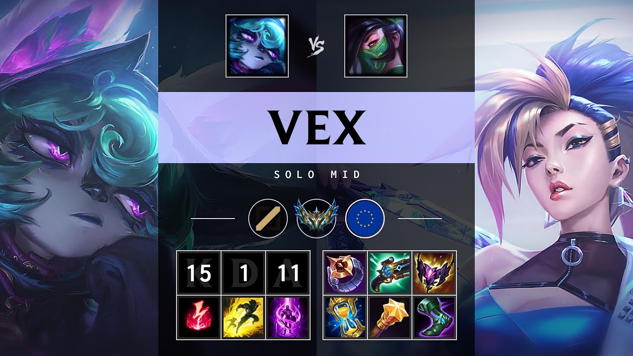 Vex Mid vs Akali: Legendary - EUW Challenger Patch 14.24