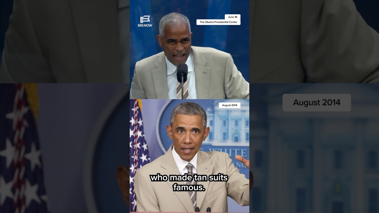 'I love that tan suit': Obama reacts to foundation chair's fashion choice