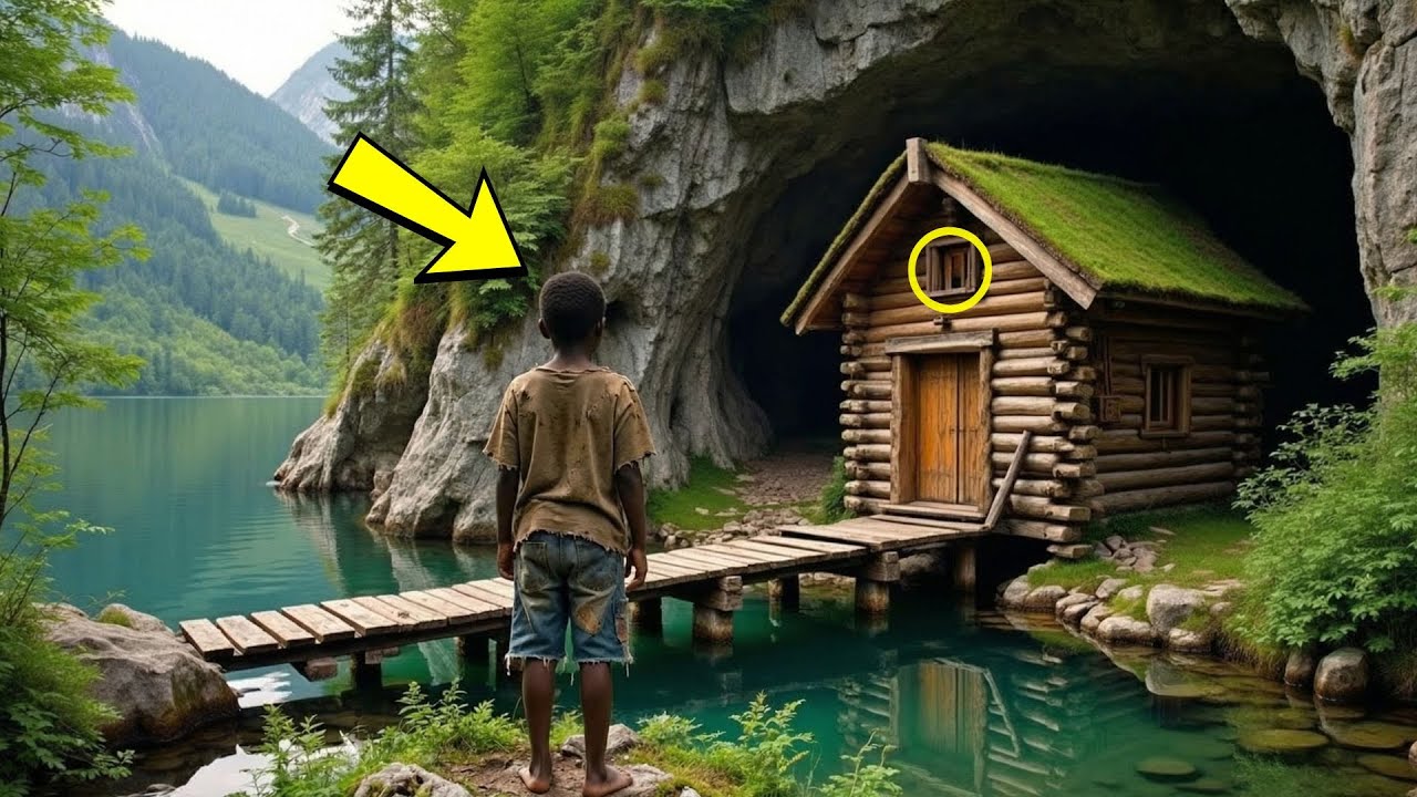 El niño huérfano se refugió en una cabaña dentro de la cueva, sin imaginar quién la había construido