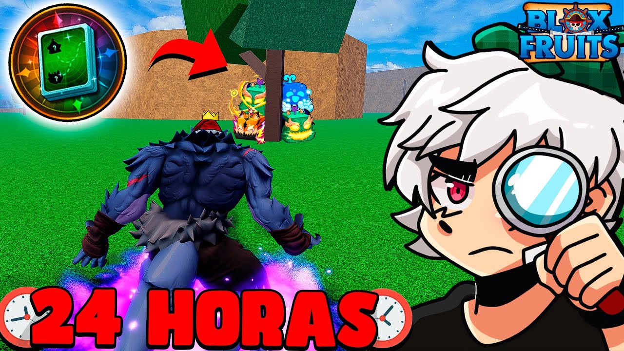 PASSEI 24 HORAS⏰NOTIFICANDO FRUTAS USANDO A WOLF NO BLOX FRUITS!!🐺❄️