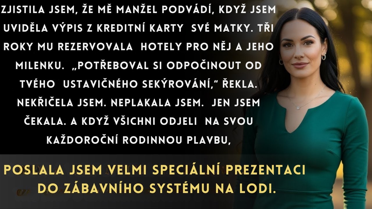 „Moje máma pomáhala mému manželovi skrývat jeho aféru tři roky — a během jejich cesty jsem jim posla