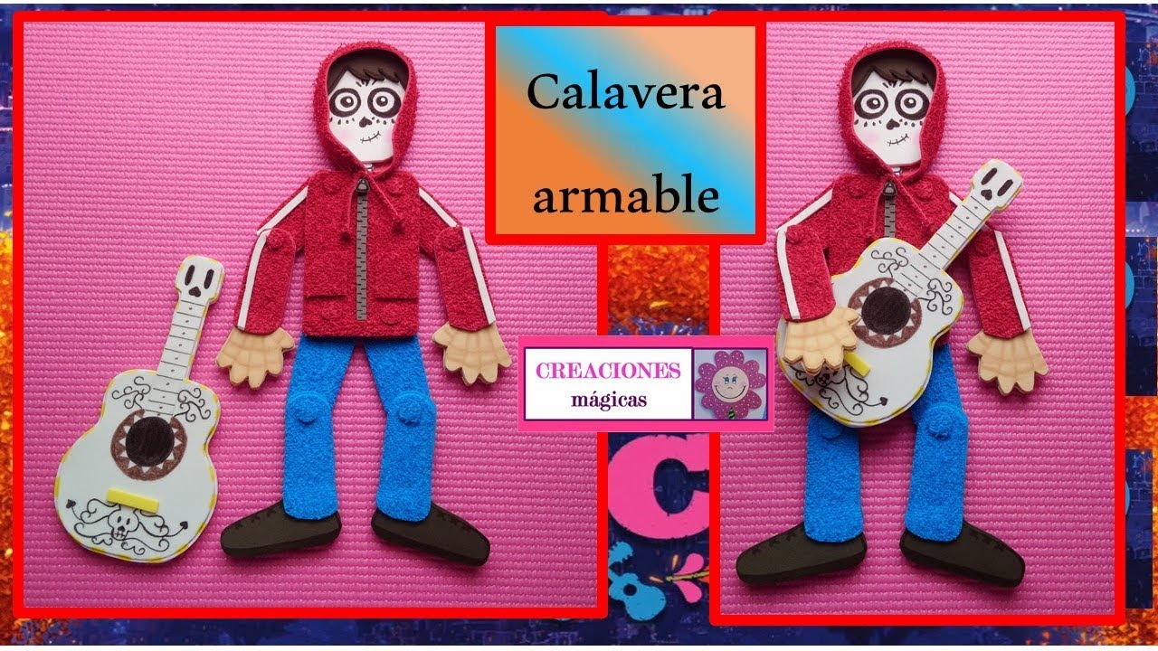 ♥♥Calavera armable♥ vestida de Miguel de coco♥ Creaciones mágicas♥♥