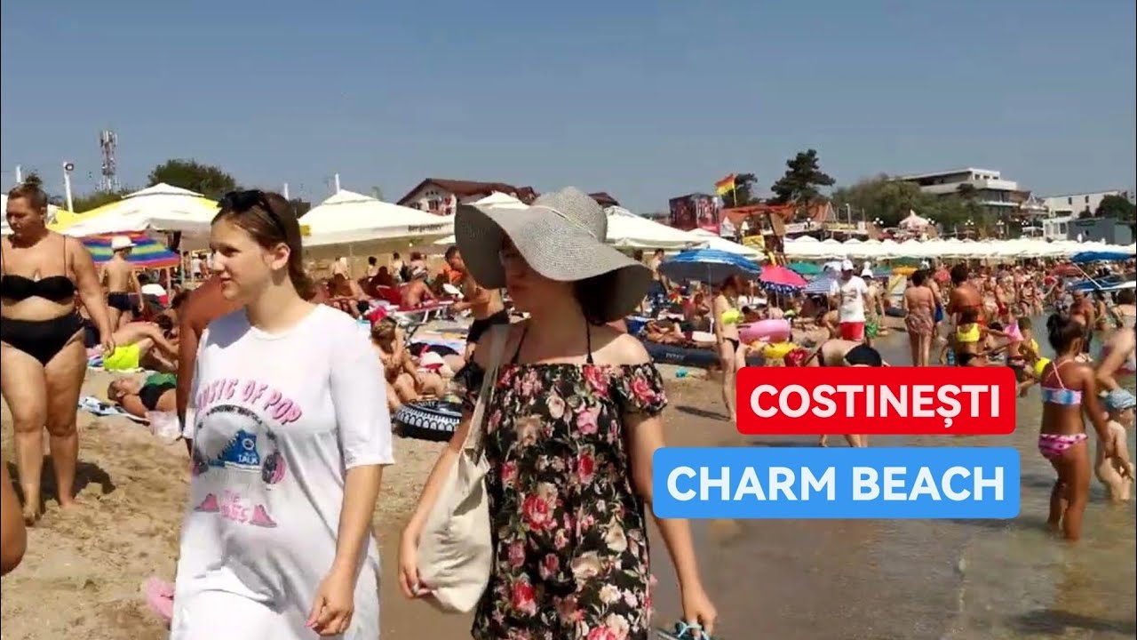 🇷🇴[4K] Plaja CHARM BEACH - VIDEO TOUR WALK BEACH COSTINESTI BEACH, CONSTANTA , ROMANIA