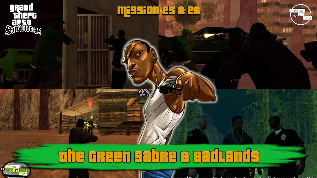 GTA San Andreas: The Green Sabre & Badlands [ Kena perangkap dan tangkap ] / Nostalgia Game