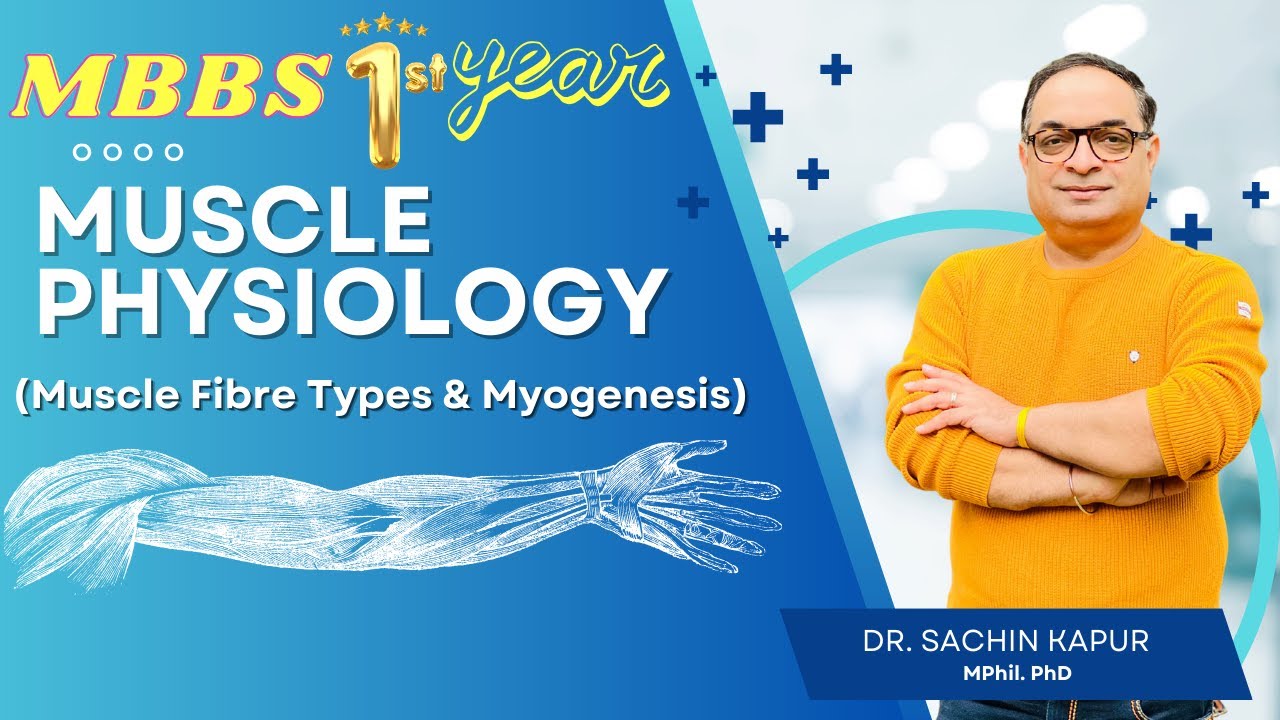MBBS First Year | Muscle Physiology | Muscle Fibre Types & Myogenesis | Dr Sachin Kapur | AIIMS