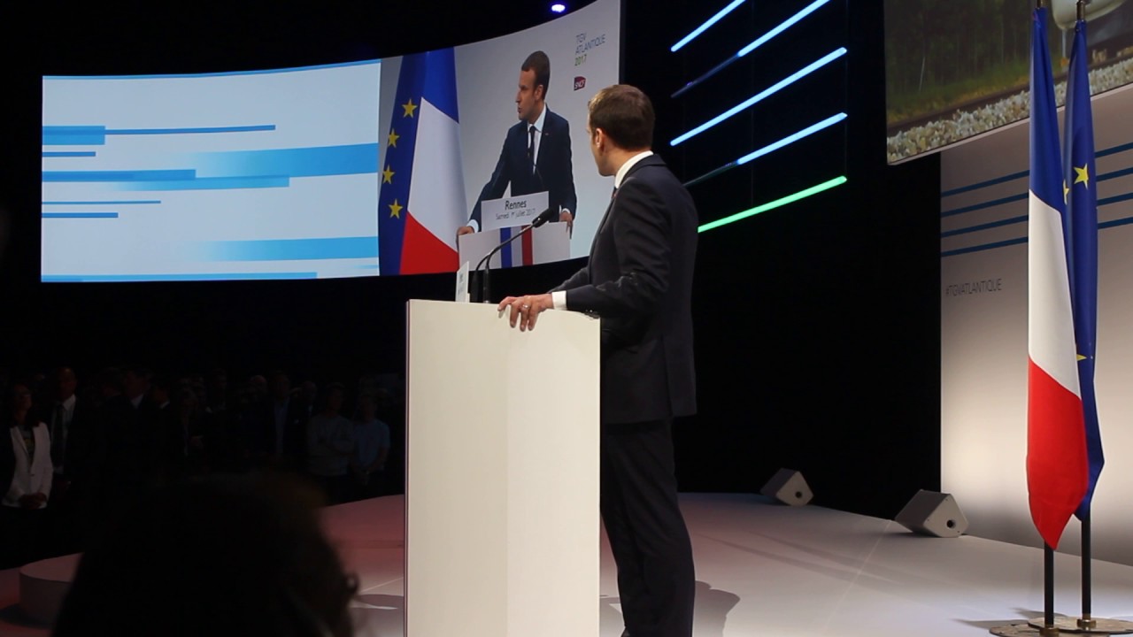 Inauguration LGVBPL à Rennes. 6eme vidéo - M. Macron, Président de la Répulique