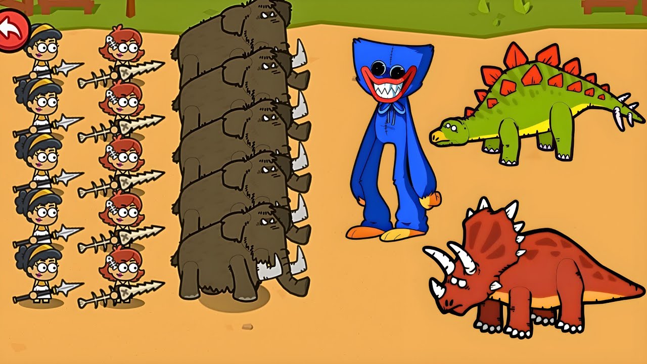 Merge Animals My Perfect Zoo | Huggy Wuggy Vs Mammoth Army, Merge Master Animals Evolution Battle 