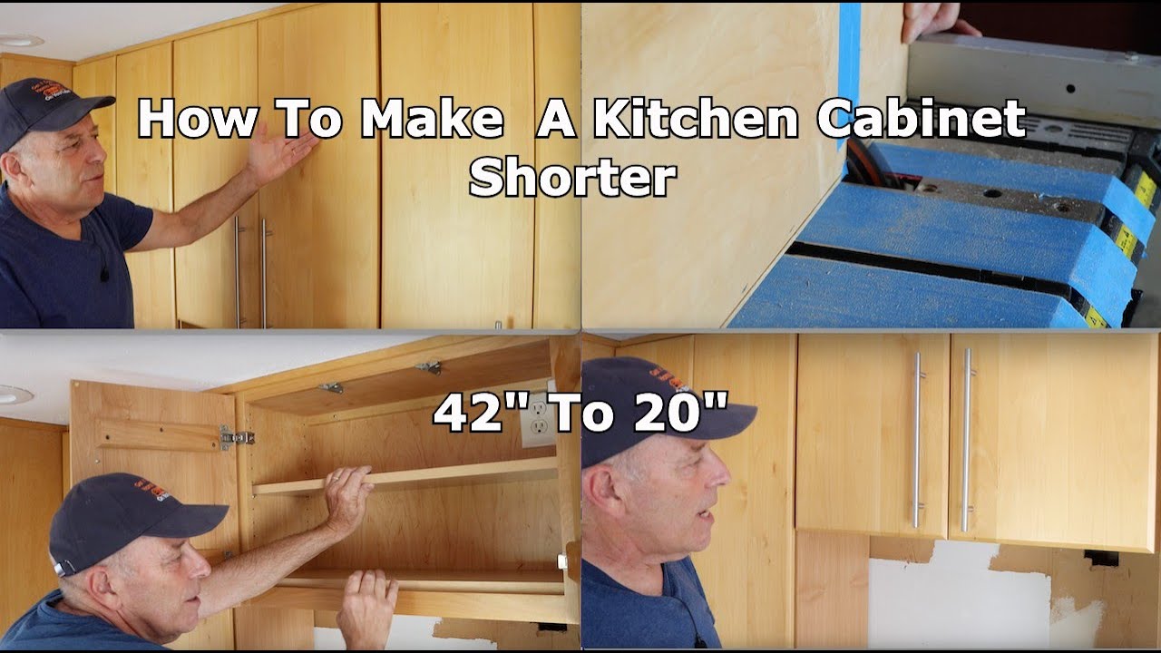 How To Make  A Kitchen Cabinet Shorter From 42