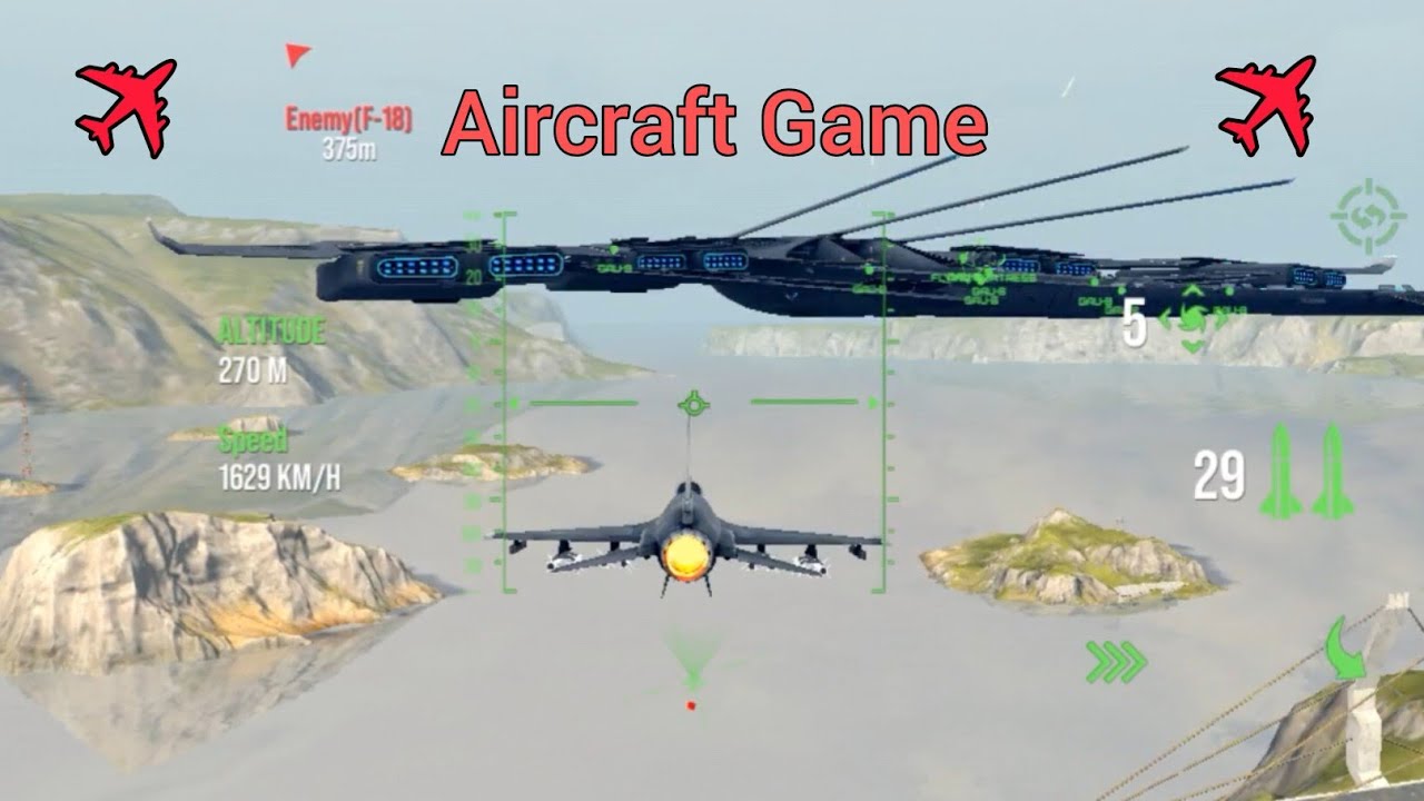 Aircraft Game | ফাইটার জেট এয়ার কমব্যাট ✈️🔥 | Enemy Jet Destroy Gameplay