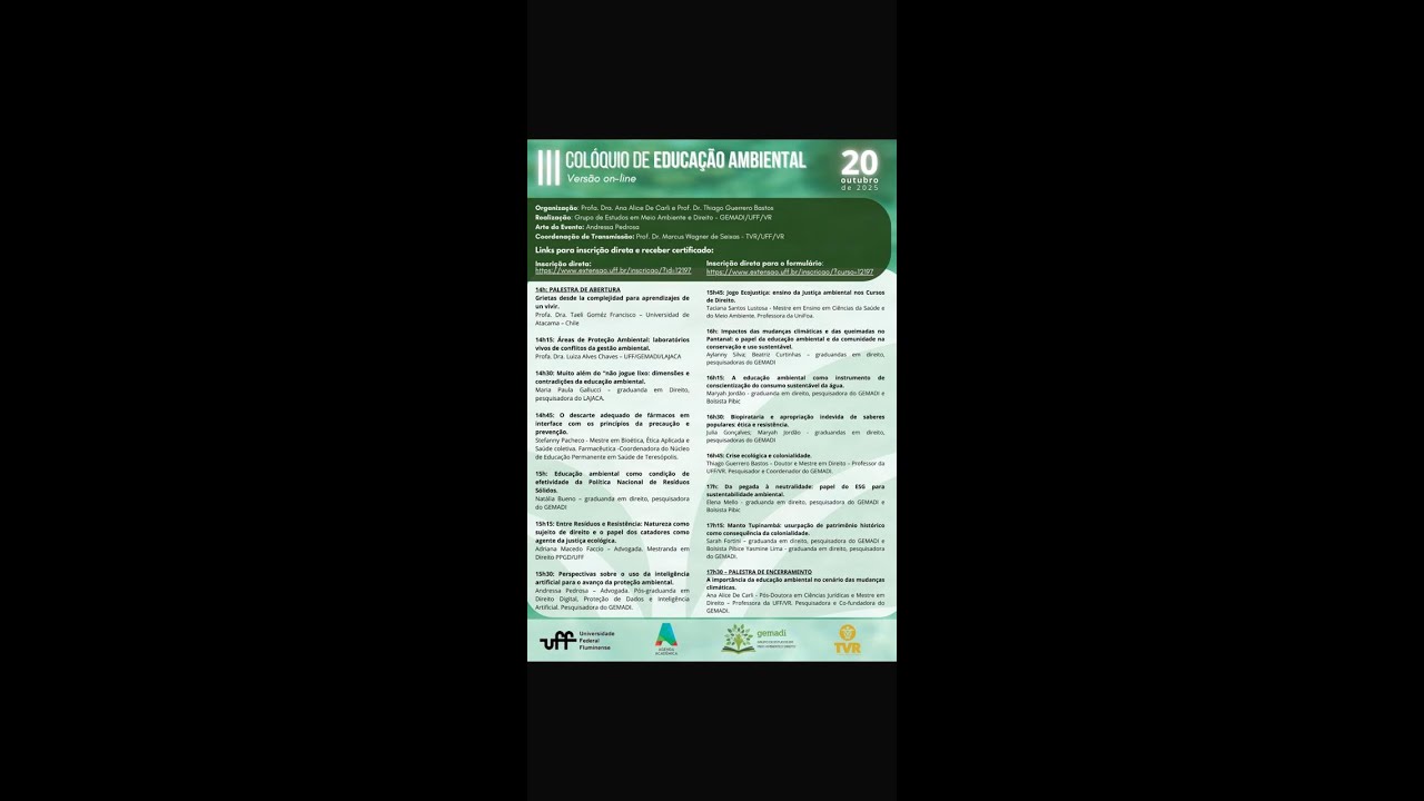 III Colóquio de Educação Ambiental