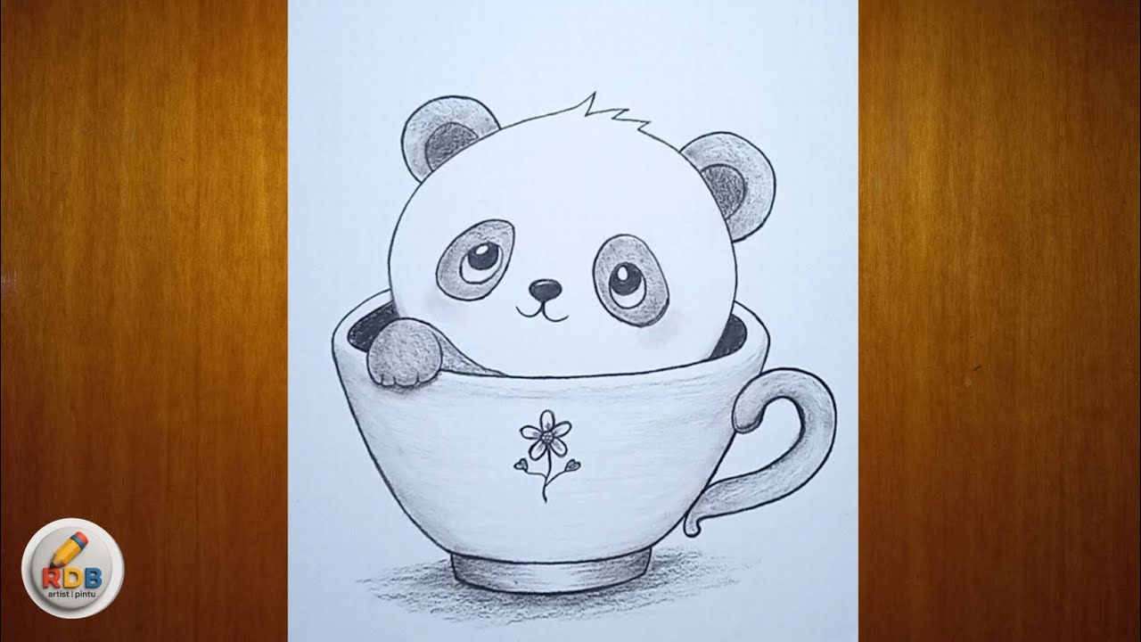 Как нарисовать милую панду, пошаговая инструкция -|-