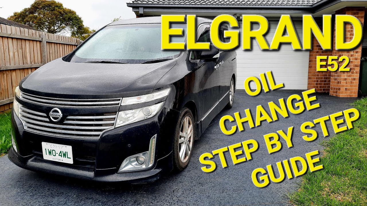 NISSAN ELGRAND E52 OIL CHANGE STEP BY STEP GUIDE!