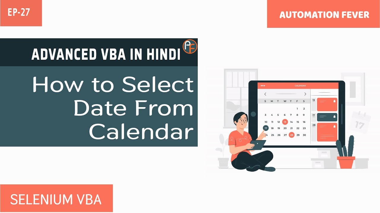 How to Select Date From Calendar in VBA Selenium | VBA Selenium | Advanced VBA in Hindi