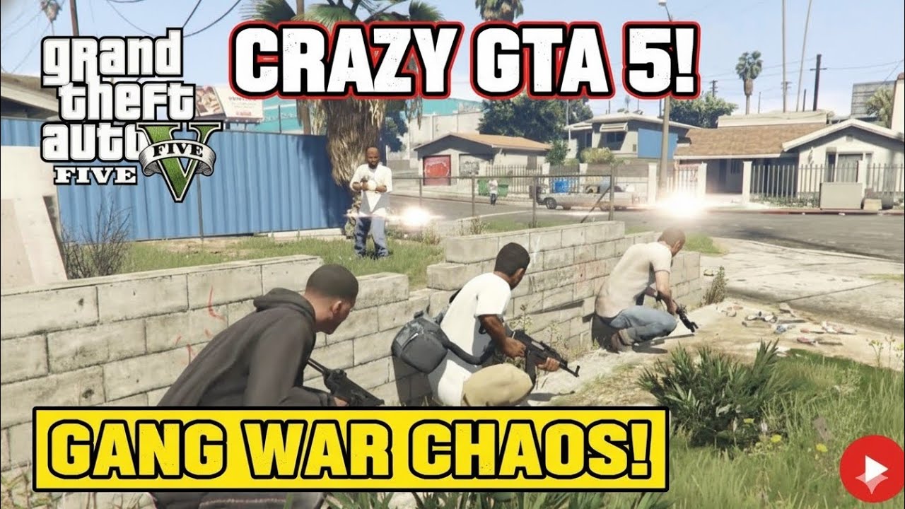 🔥 CRAZY GTA 5 GANG WAR CHAOS | Grove Street Full Battle | GTA V Realistic Fight