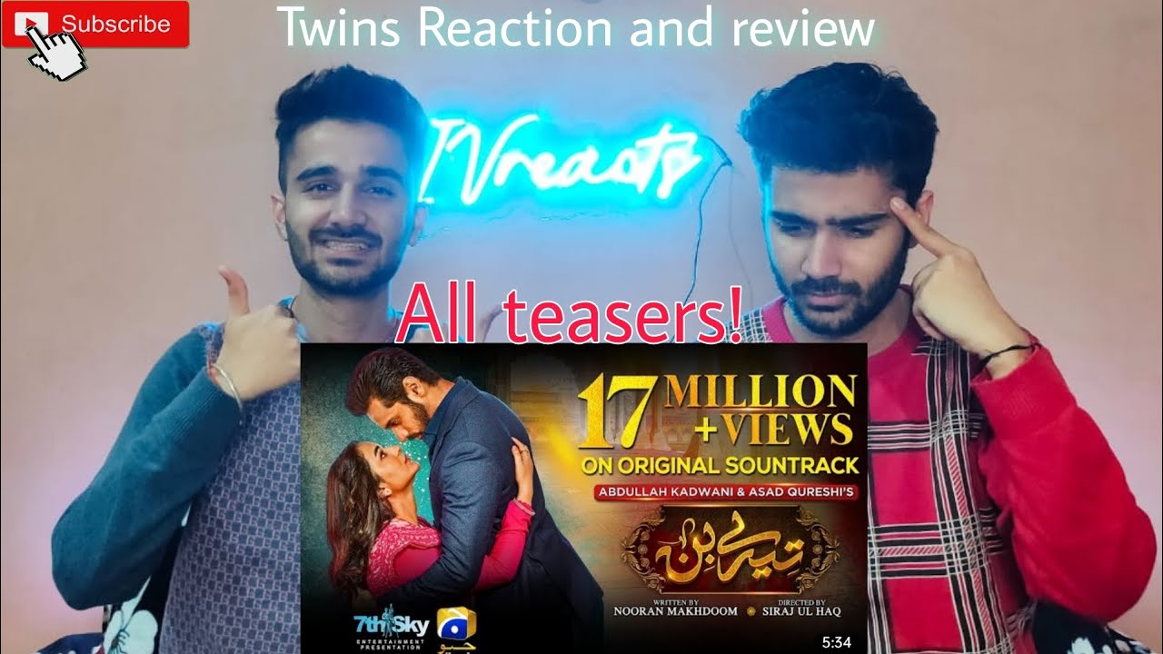 Indian Twins react to Tere Bin | All Teasers | IVreacts