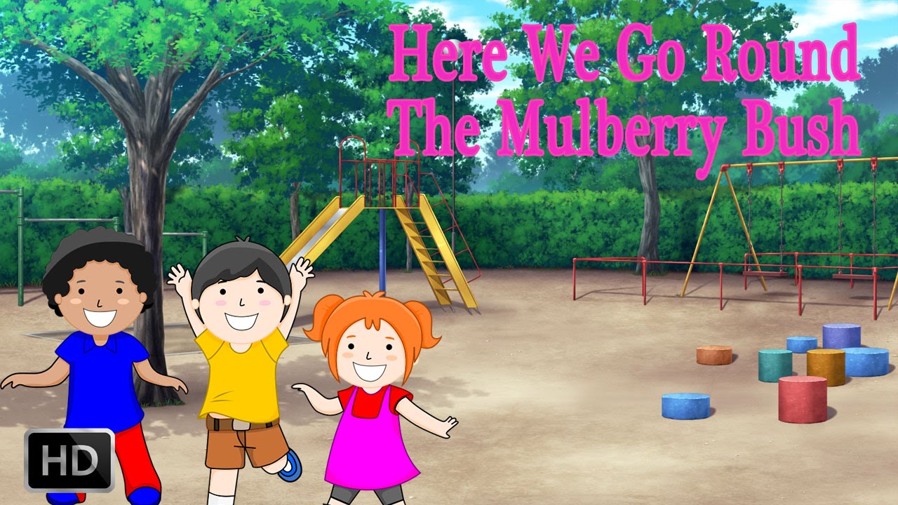 Here We Go Round The Mulberry Bush  - Nursery Rhymes For Kids - Popular Rhymes Collection