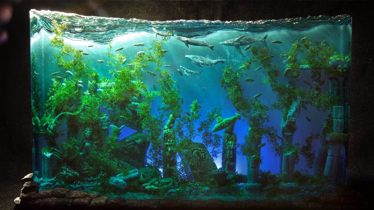 Epoxy Resin Diorama - Atlantis / Polymer Clay  / 3D Printing / Resin Art! DIY.