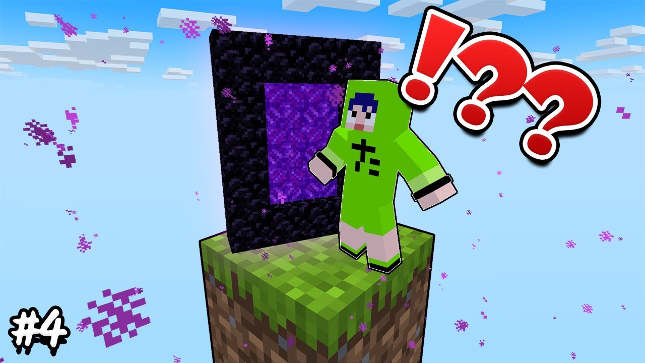 【ネザー！？】1ブロックの世界でマインクラフト#4【たにクラ】