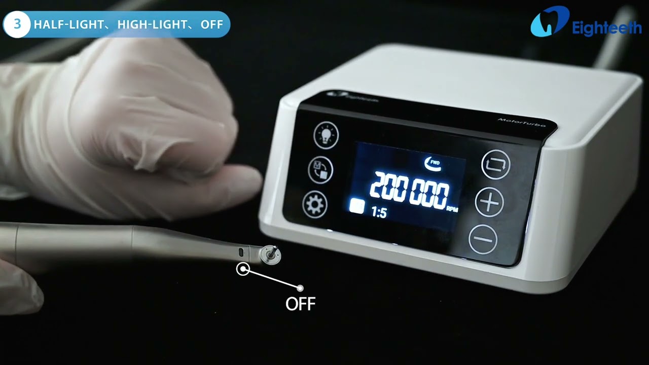 Eighteeth electric motor  MotorTurbo & handpiece E-ASP 1 - Functions of main unit