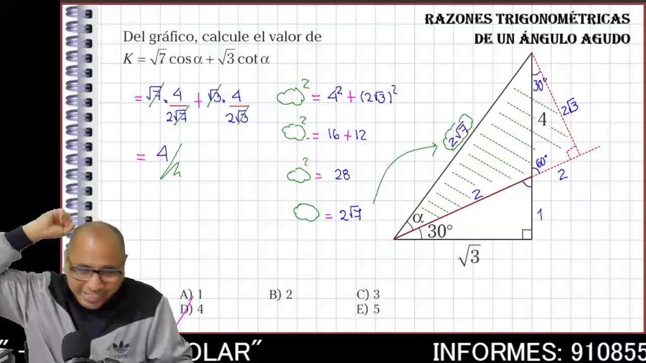 RAZONES TRIGONOMÉTRICAS DE UN ÁNGULO AGUDO (Nivel Nasa2)