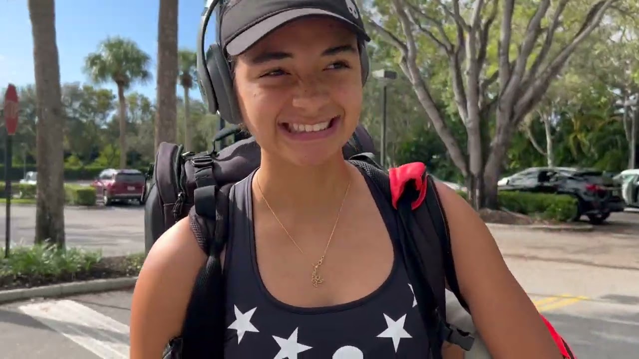 DAY IN MY TENNIS LIFE ...with Sarah ! - Tournament - Trip - Florida - Beach