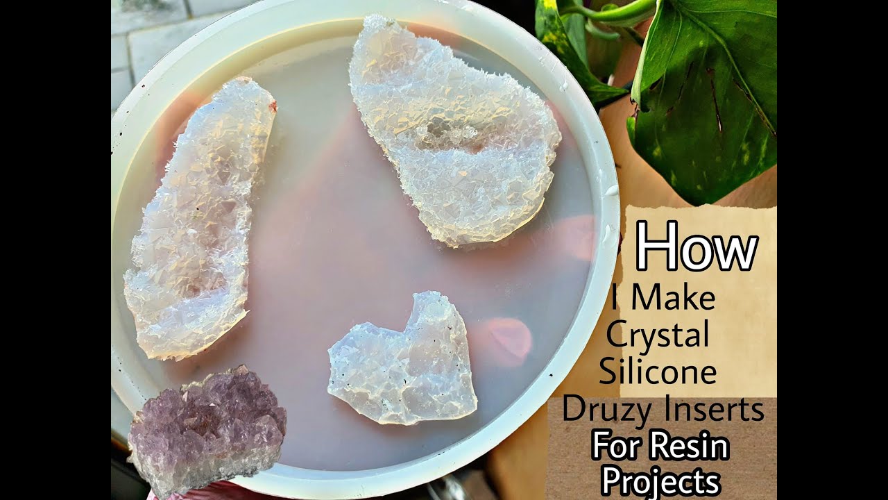 How to make Free Form Crystal Druzy mold inserts for Resin Coasters | How to Grow Crystals at home