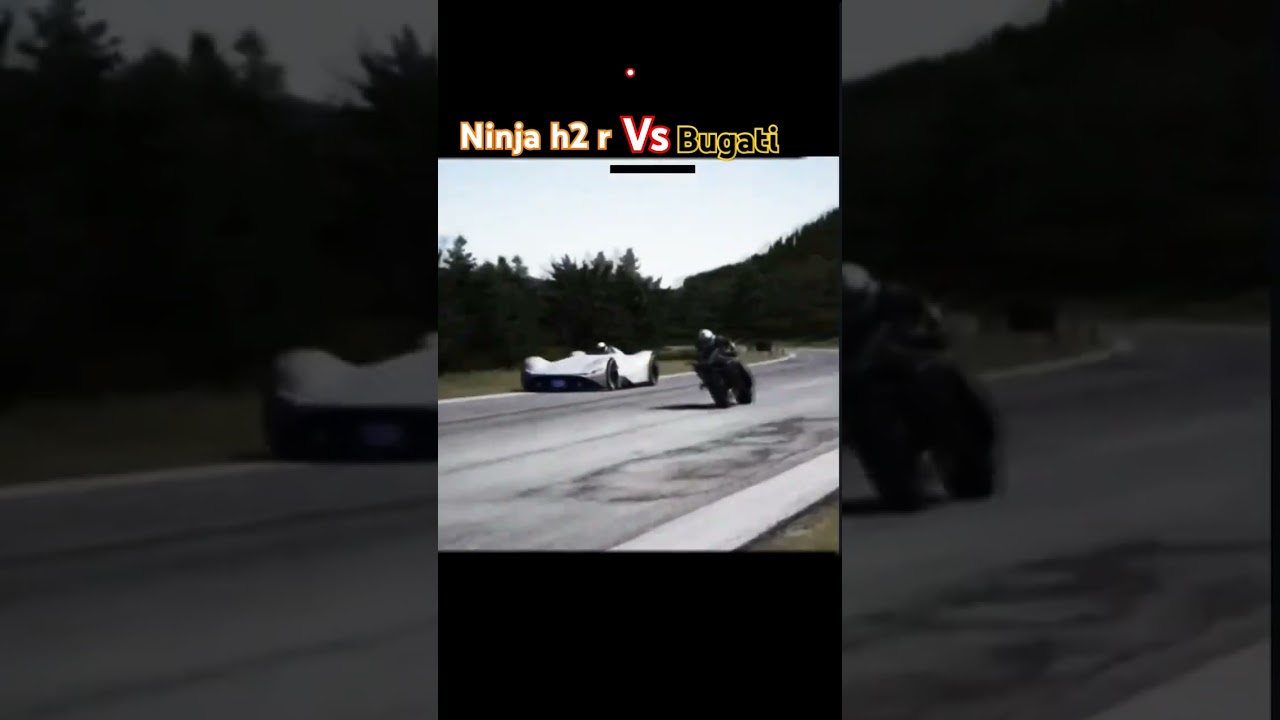 😈Ninja h2r😈 vs 😎Bugatti Veyron 💯☠️ 