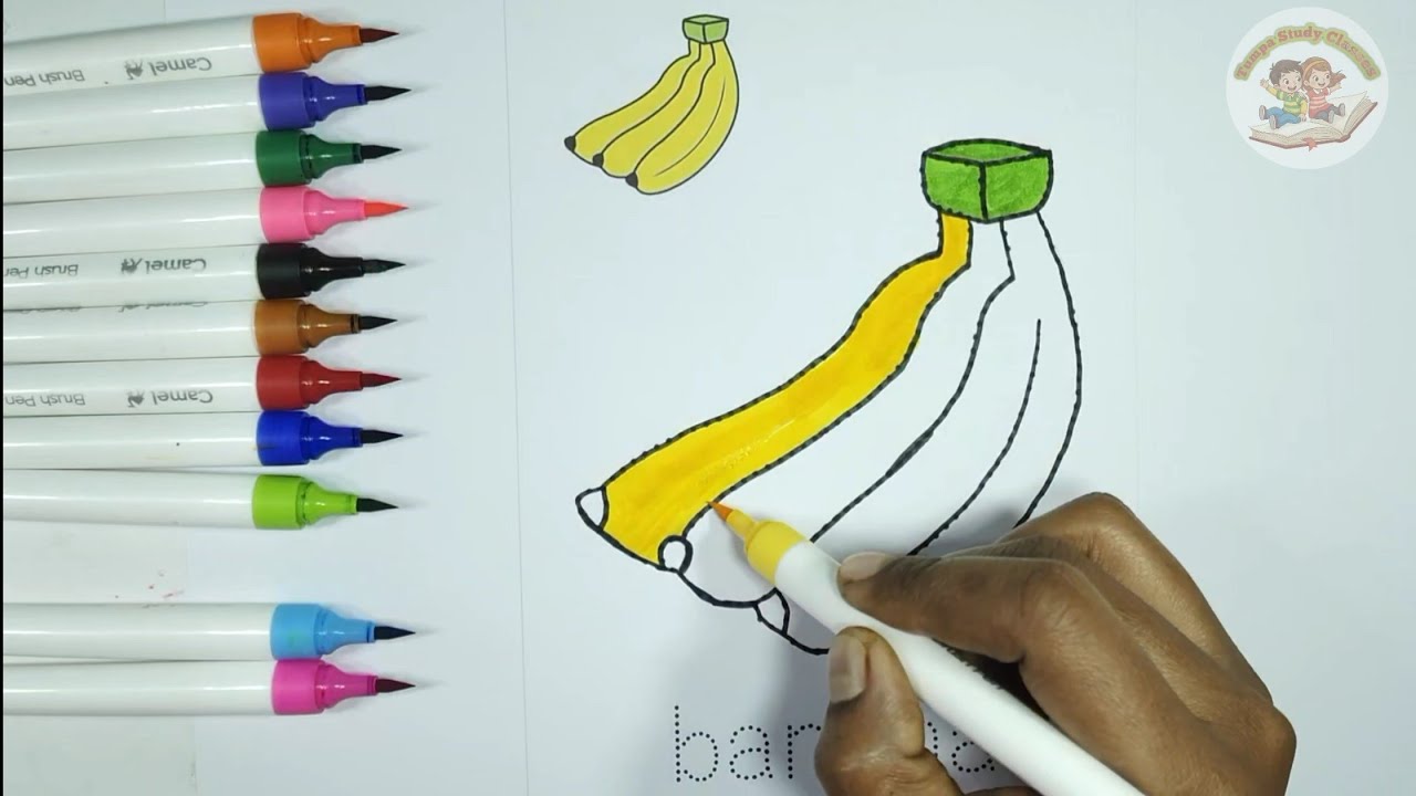 Banana 🍌 Drawing and painting 🎨🖌️|