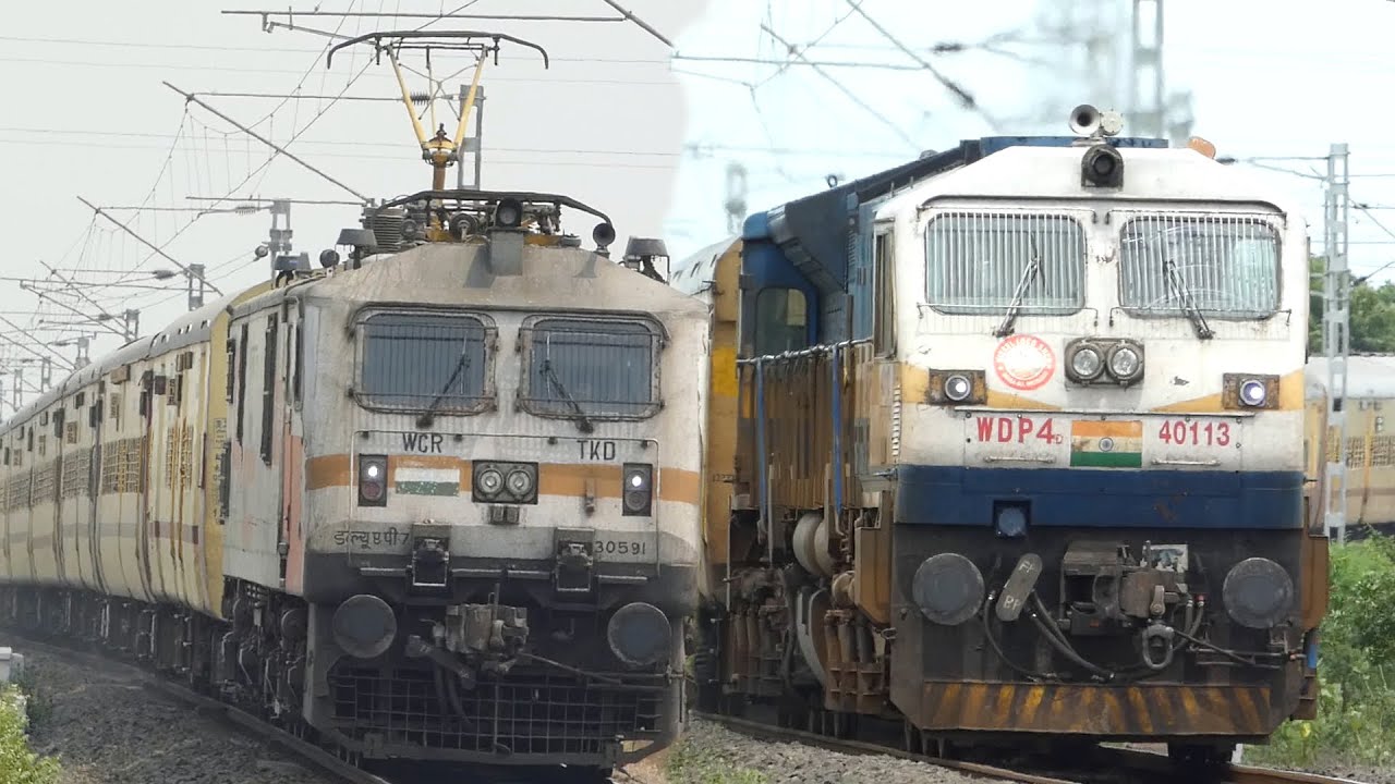 ELECTRIC vs DIESEL Trains in India | Powerful EMD vs E Loco | Train Videos Indian Railways