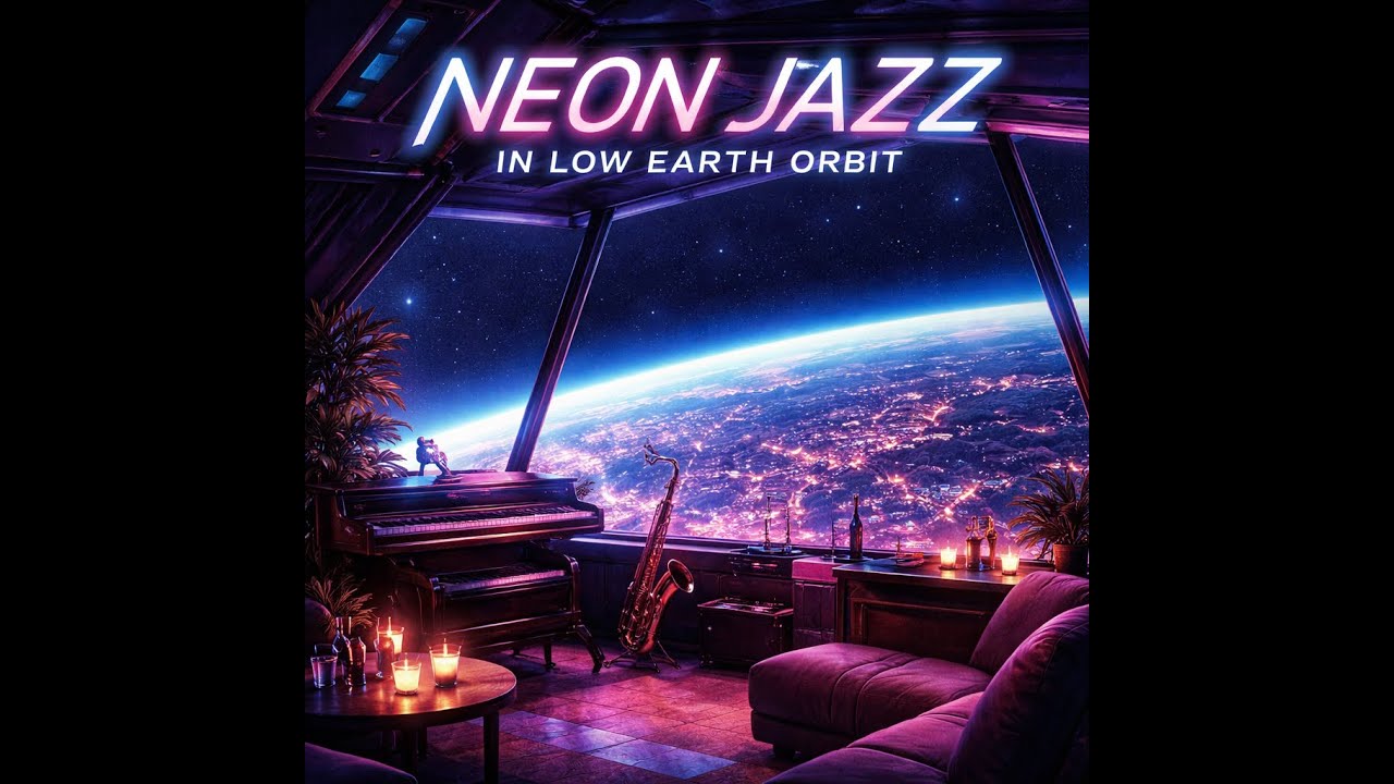 Neon Jazz in Low Earth Orbit — Ambient Space Bar Jazz | Cosmic Night Lounge Atmosphere