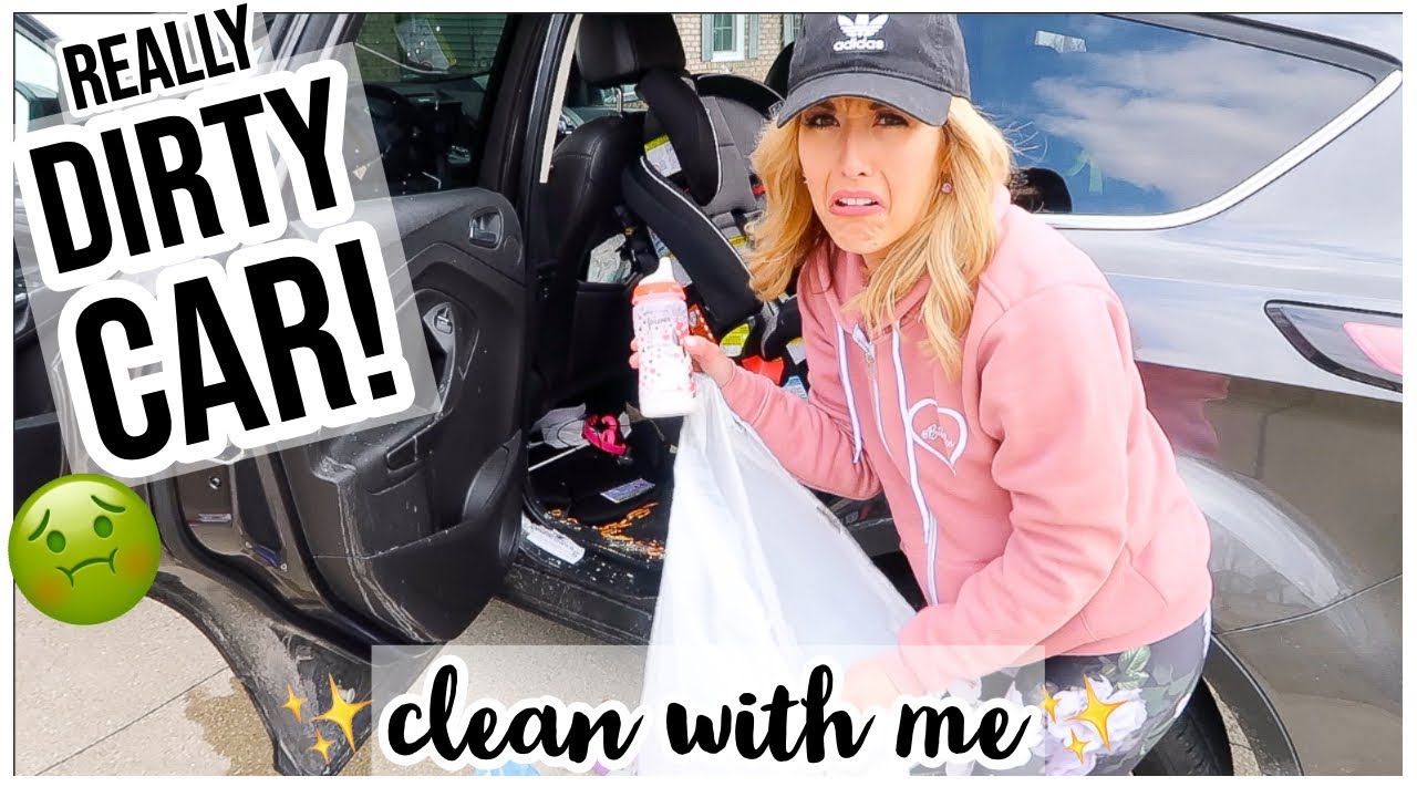 CLEAN WITH ME 2019 🤢CAR IS REALLY DIRTY! 😱CAR INTERIOR EXTREME CLEANING MOTIVATION! Brianna K