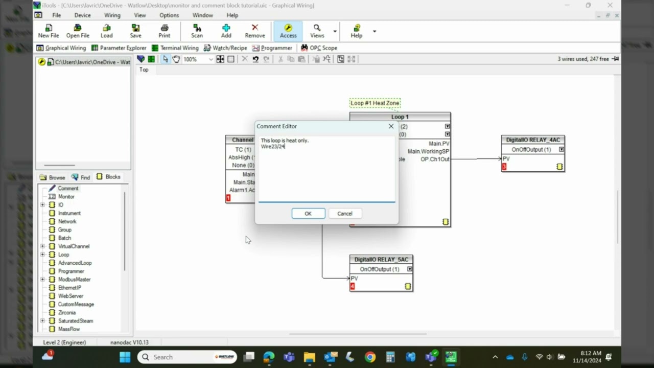 Eurotherm Comment and Monitor block Tutorial