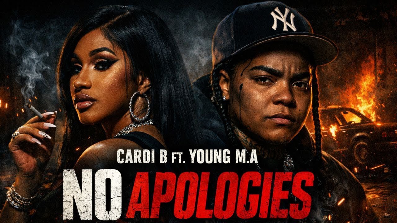 Cardi B ft. Young M.A – NO APOLOGIES (Official Lyrics Video) | Hard Female Rap Anthem