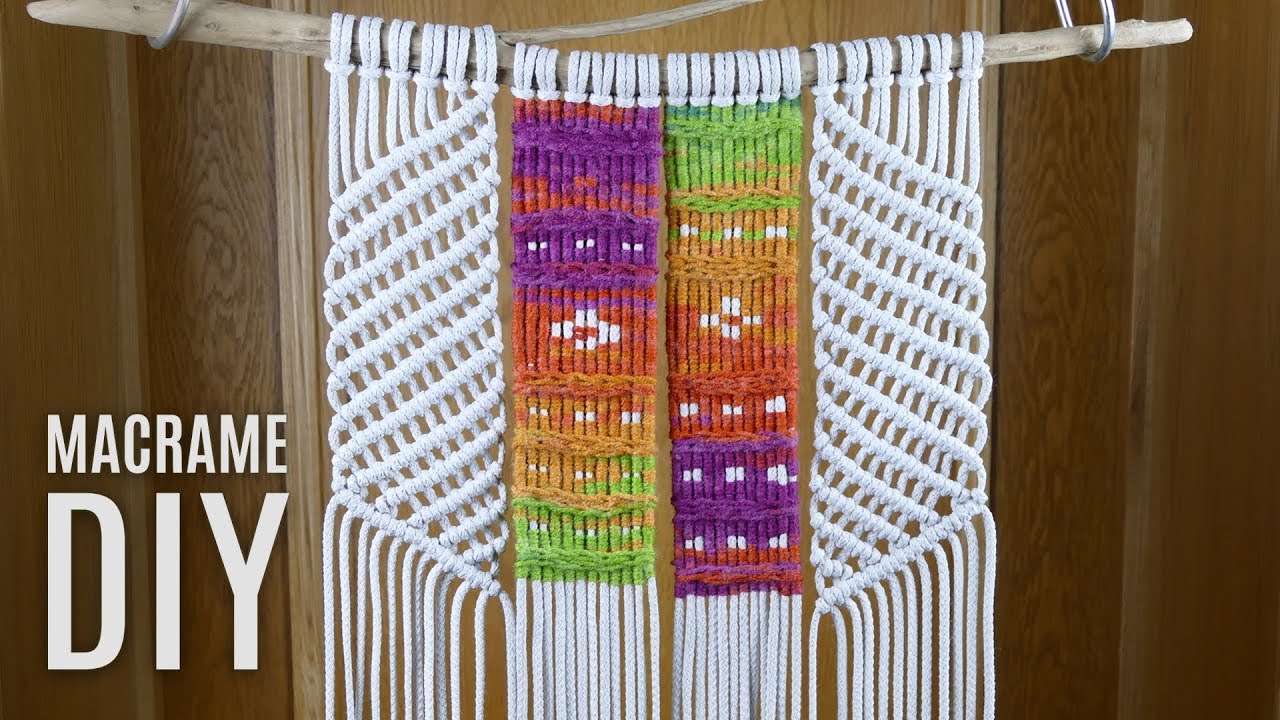 Modern Macramé Tapestry Wall Hanging Tutorial | Home Decor Idea
